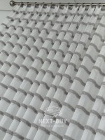 Тюль білий льон з квітковою вишивкою Bianca Fiora White Linen, Італія - Зображення 9