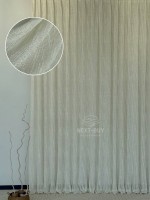 Тюль Boho Cream Linen Flow – фактурный лён-сетка Италия — изображение 2