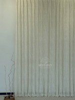 Тюль Boho Cream Linen Flow – фактурный лён-сетка Италия — изображение 3