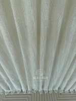 Тюль Boho Cream Linen Flow – фактурный лён-сетка Италия — изображение 8