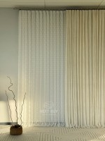 Тюль Boho Cream Linen Flow – фактурный лён-сетка Италия — изображение 7