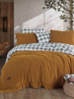 Зимовий комплект постільної білизни двосторонній Cozy Zerdecal євро Туреччина - Зображення 7