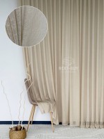 Бежевый тюль из льна Beige Cloud Veil Турция — изображение 9