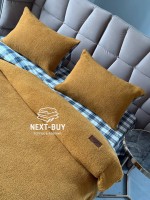 Зимовий комплект постільної білизни двосторонній Cozy Zerdecal євро Туреччина - Зображення 4