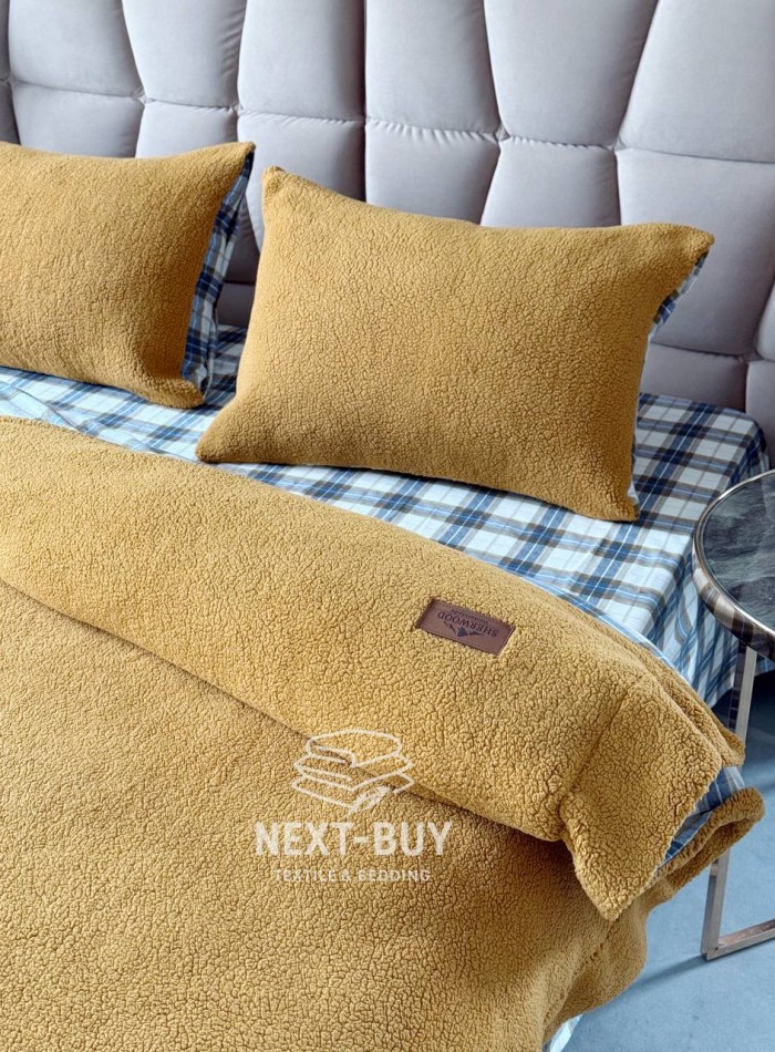 Зимовий комплект постільної білизни двосторонній Cozy Zerdecal євро Туреччина - Зображення 6