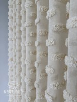 Тюль бежевий льон з 3D-ефектом м’якими помпонами Linen Dot Harmony Туреччина - Зображення 7