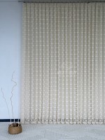 Тюль бежевий льон з 3D-ефектом м’якими помпонами Linen Dot Harmony Туреччина - Зображення 8