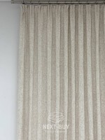 Тюль фактурный лён сетка бежевый Boho Linen Flow Beige-Cream Италия — изображение 5