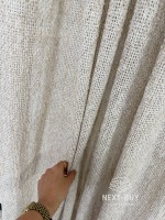 Тюль фактурный лён сетка бежевый Boho Linen Flow Beige-Cream Италия — изображение 7