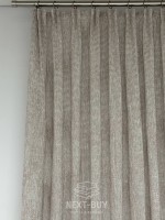 Тюль фактурний льон сітка кавового кольору Boho Linen Flow Woodsmoke Італія - Зображення 7