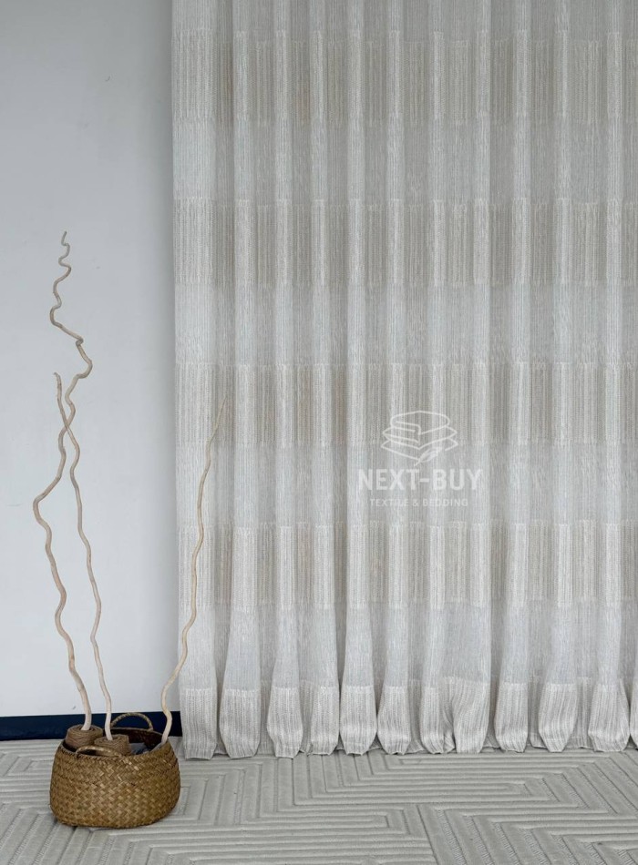 Фактурная тюль-штора Milano Harmony Beige Италия — изображение 10