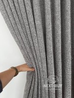 Тюль Boho Linen Flow Grey — сірий льон-сітка, Італія - Зображення 3