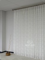 Тюль білий льон з квітковою вишивкою Bianca Fiora White Linen, Італія - Зображення 8