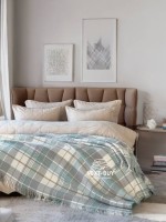 Плед в клетку Aksu Cozy Life Inka Mint