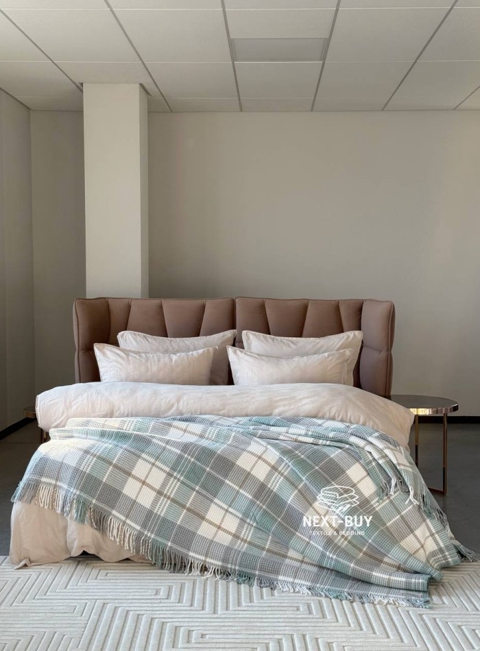 Плед в клетку Aksu Cozy Life Inka Mint — изображение 2