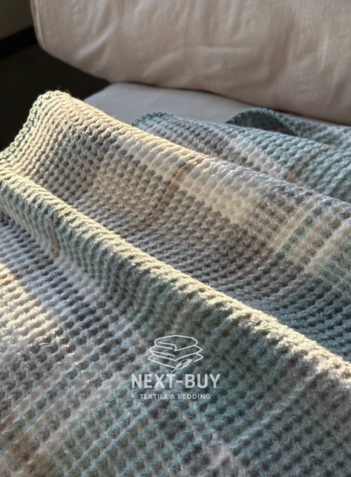 Плед в клетку Aksu Cozy Life Inka Mint — изображение 9