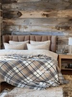 Плед у клітинку Aksu Cozy Life Inka Gri