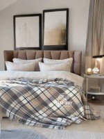 Плед у клітинку Aksu Cozy Life Inka Gri - Зображення 3