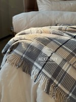Плед у клітинку Aksu Cozy Life Inka Gri - Зображення 4