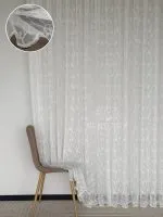 Тюль Boho фактурный лён — сетка Soft Weave Linen Beige Elegance Италия