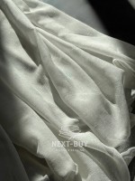 Тюль однотонний кремовий льон Linen Whisper Cream Туреччина - Зображення 9