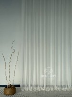Тюль однотонний кремовий льон Linen Whisper Cream Туреччина - Зображення 4