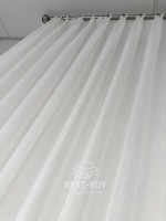 Тюль однотонний кремовий льон Linen Whisper Cream Туреччина - Зображення 5