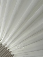 Тюль однотонний кремовий льон Linen Whisper Cream Туреччина - Зображення 7