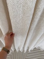 Тюль Boho фактурний льон — сітка Soft Weave Linen Beige Elegance Італія - Зображення 3