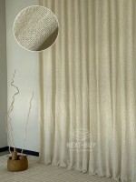 Тюль Boho фактурний льон — сітка Soft Weave Linen Beige Elegance Італія - Зображення 2