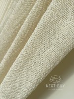 Тюль Boho фактурний льон — сітка Soft Weave Linen Beige Elegance Італія - Зображення 6