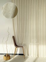 Тюль Boho фактурний льон — сітка Soft Weave Linen Beige Elegance Італія
