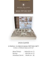 Набір скатертин Boho Island 160х220 см  (8 предметів) Туречинна - Зображення 6