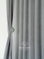 Тюль однотонний сірий льон Linen Sofia Veil преміум якість Туреччина - Зображення 19