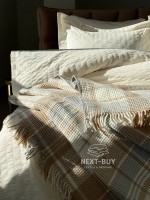 Плед у клітинку Aksu Cozy Life Inka Bej - Зображення 6