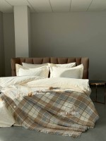Плед у клітинку Aksu Cozy Life Inka Bej - Зображення 3
