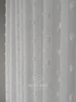 Тюль з 3D помпонами Linen Dots Ecru Туреччина - Зображення 7