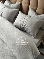 Постільна білизна махрова Maison D'or Jaquard Stretcu Terry Set Grey 200x220см