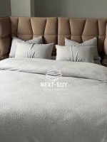 Постільна білизна махрова Maison D'or Jaquard Stretcu Terry Set Grey 200x220см - Зображення 6