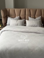 Постільна білизна махрова Maison D'or Jaquard Stretcu Terry Set Grey 200x220см - Зображення 7