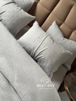 Постільна білизна махрова Maison D'or Jaquard Stretcu Terry Set Grey 200x220см - Зображення 10