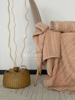 Полотенца Multi Terracotta Orange – Турция, 100% хлопок, серый с объёмным узором 2шт — изображение 5