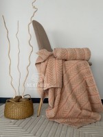 Полотенца Multi Terracotta Orange – Турция, 100% хлопок, серый с объёмным узором 2шт — изображение 3