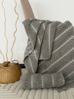 Полотенца Multi Stone Grey – Турция, 100% хлопок, серый с объёмным узором 2шт — изображение 3