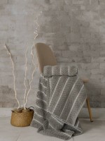Полотенца Multi Stone Grey – Турция, 100% хлопок, серый с объёмным узором 2шт — изображение 5