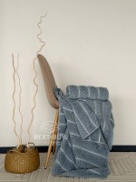 Полотенца Multi Dusty Blue – Турция, 100% хлопок, серый с объёмным узором 2шт — изображение 2