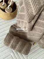 Полотенца Multi Dark Brown – Турция, 100% хлопок, тёмно-коричневый с объёмным узором 2 шт. — изображение 5