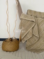 Полотенца Multi Dark Beige – Турция, 100% хлопок, тёмный беж с объёмным узором 2 шт. — изображение 4