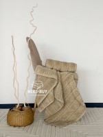 Полотенца Multi Dark Beige – Турция, 100% хлопок, тёмный беж с объёмным узором 2 шт. — изображение 3