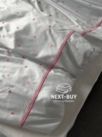 Постільна білизна Maison D’or Lamour Rose основа біла, з вишивкою рожевих сердечок, преміум сатин 300ТС, Туреччина - Зображення 5